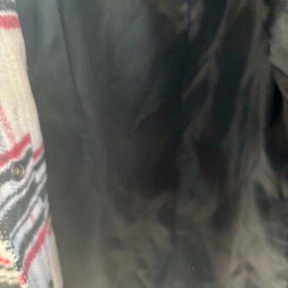 Merona Women's Medium Toggle Duffle Coat Wool Blend Plaid Preppy - Picture 7 of 9